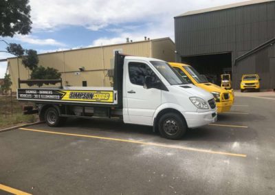 The Simpson Signs delivery and installation truck
